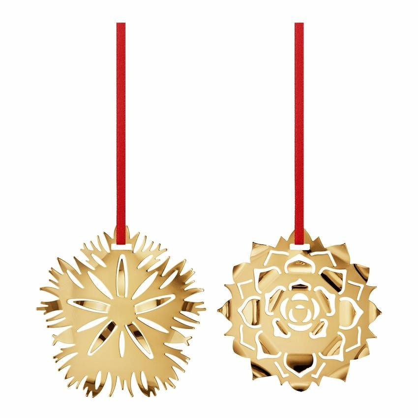 Georg Jensen julepynt 2019 - sæt - Nellike og Rosette