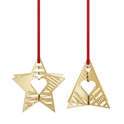 Georg Jensen julepynt 2019 - sæt - med Stjerne og Juletræ
