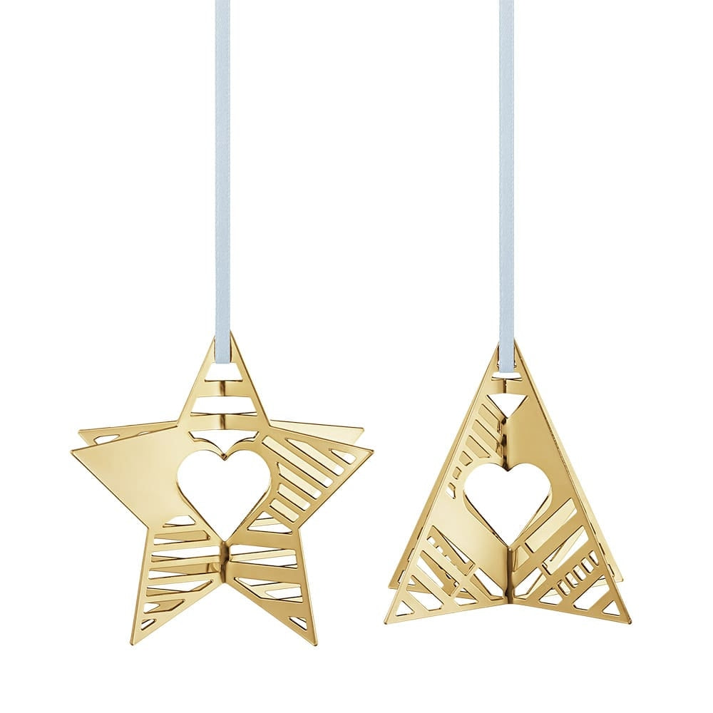 Georg Jensen julepynt 2019 - sæt - med Stjerne og Juletræ