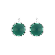 Glas cabochon 13mm m/rh sølv - Urma.dk