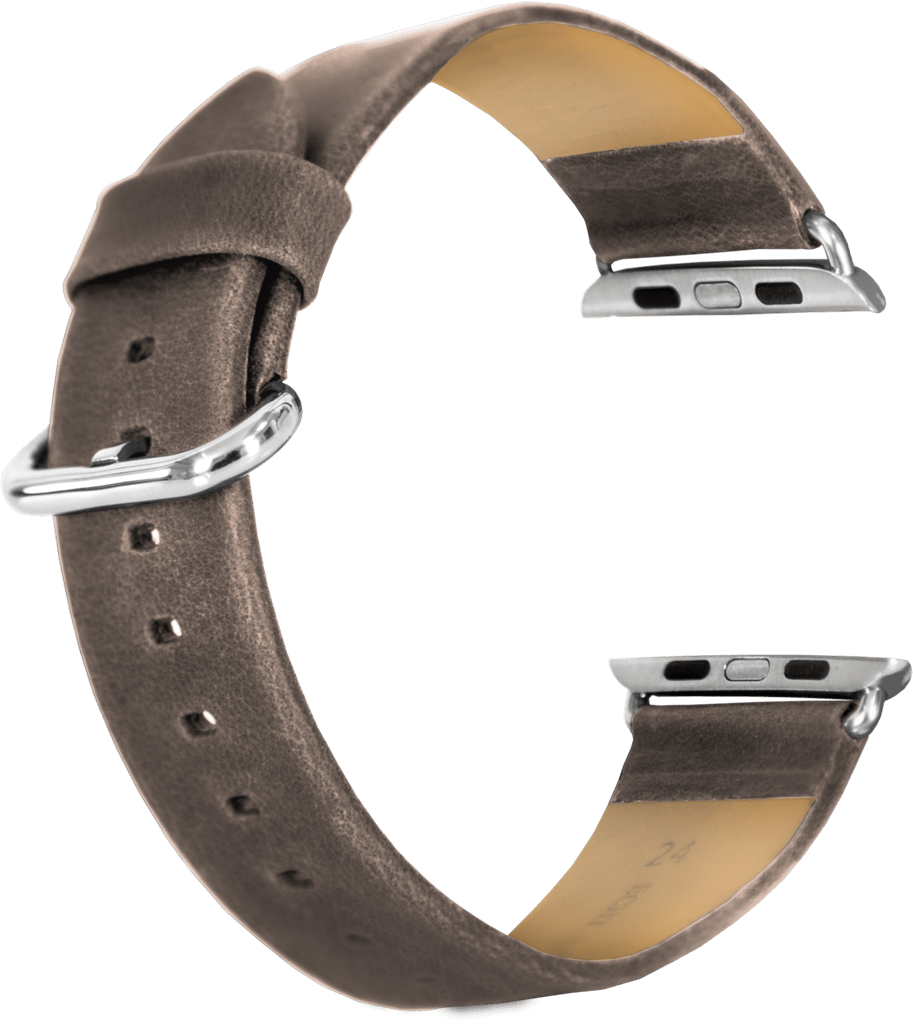 Grå læderrem til iWatch - 42 mm - Urma.dk