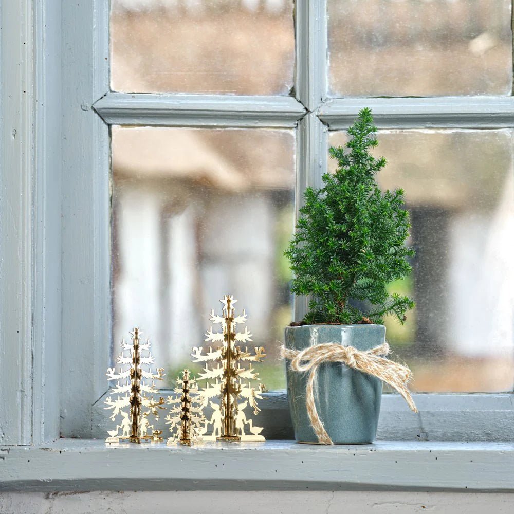 Grantræet - stor - forgyldt 20cm - Urma.dk