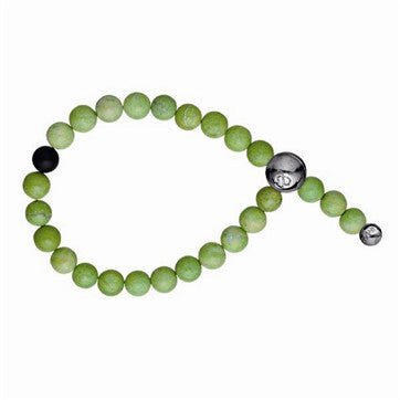 Grøn jaspis med sølvlås