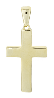 Guld vedhæng 14 karat kors 20 x 12,5 mm - Urma.dk
