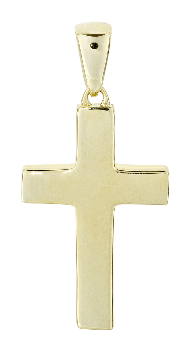Guld vedhæng 14 karat kors 20 x 12,5 mm - Urma.dk