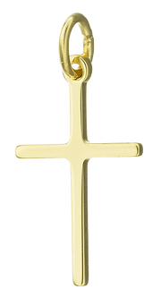 Guld vedhæng, massivt kors - Urma.dk