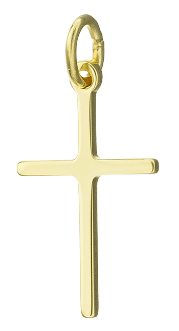 Guld vedhæng, massivt kors - Urma.dk