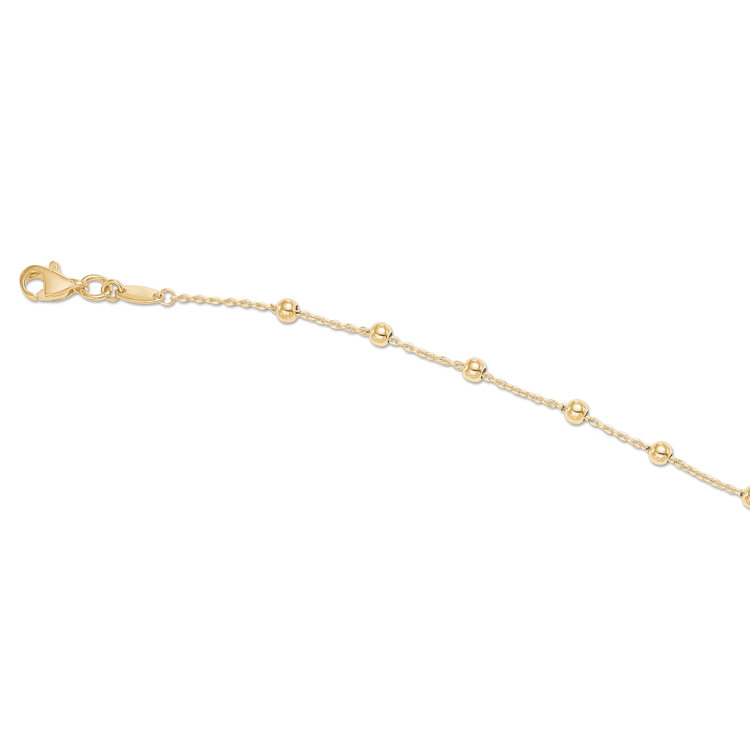 Armbånd i 8 karat guld med kugler.