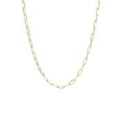 Halskæde 10mm led, 45 cm, forg sølv