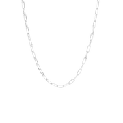 Halskæde 10mm led, 45 cm, sølv