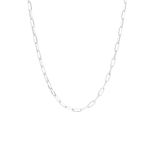 Halskæde 10mm led, 45 cm, sølv