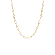 Halskæde 12mm led, 45cm, Forg. sølv