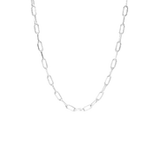 Halskæde 12mm led, 45cm, sølv