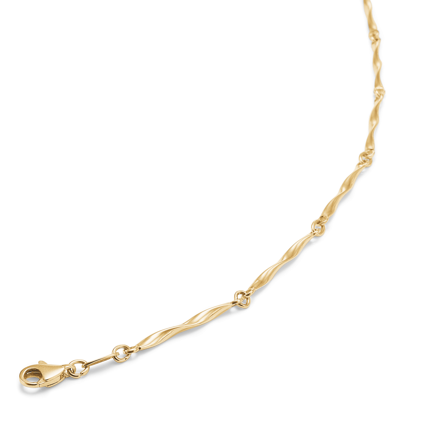 Halskæde 14 karat med drejet led. - Urma.dk