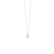 Halskæde 8K Freshwater pearl flower