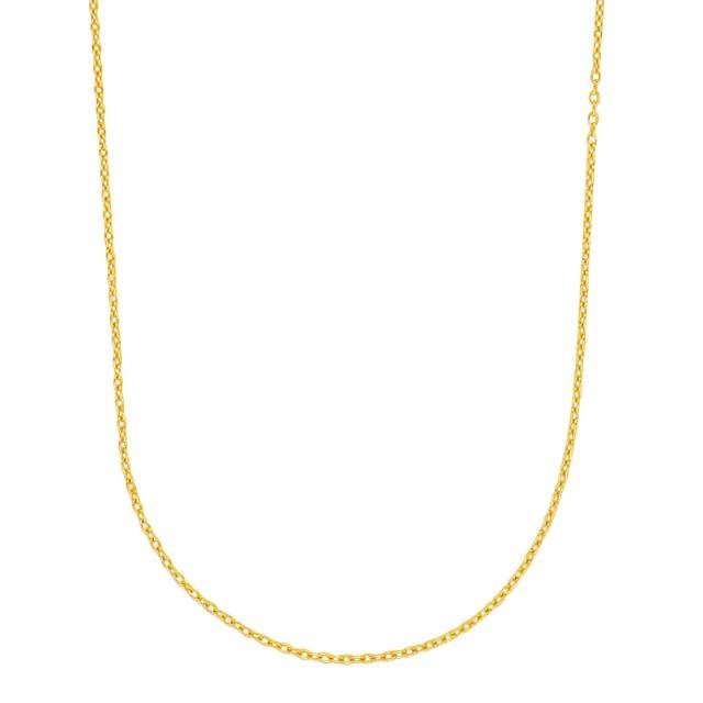 Halskæde 9 karat guld, rund anker - 42 cm - Urma.dk