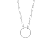 Halskæde Cirkel, 42+3 cm, sølv