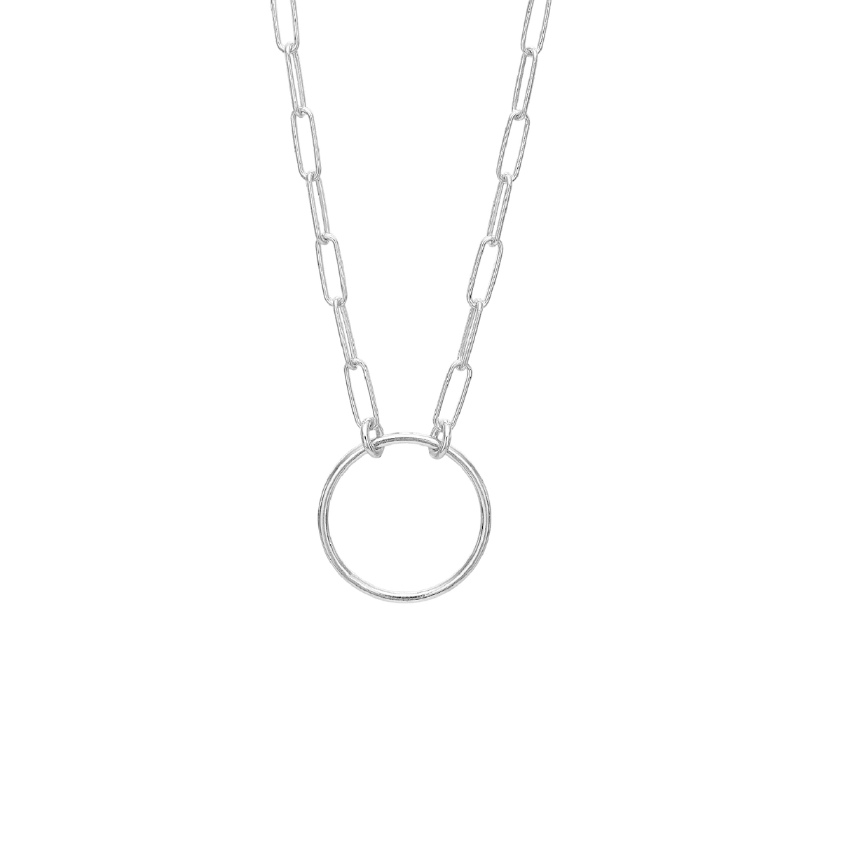 Halskæde Cirkel, 42+3 cm, sølv