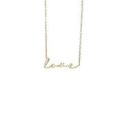 Halskæde, forgyldt sølv, Love 45 cm - Urma.dk