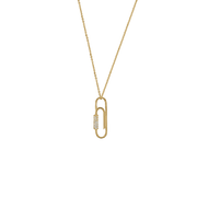 Halskæde forgyldt sølv, Paper clip - Urma.dk