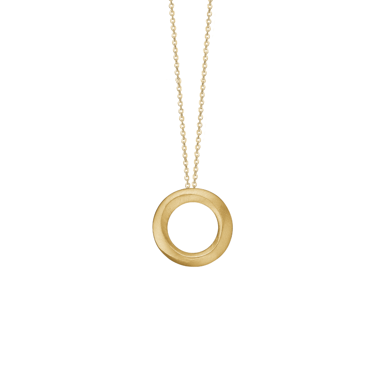 Halskæde forgyldt, stor cirkel - Urma.dk