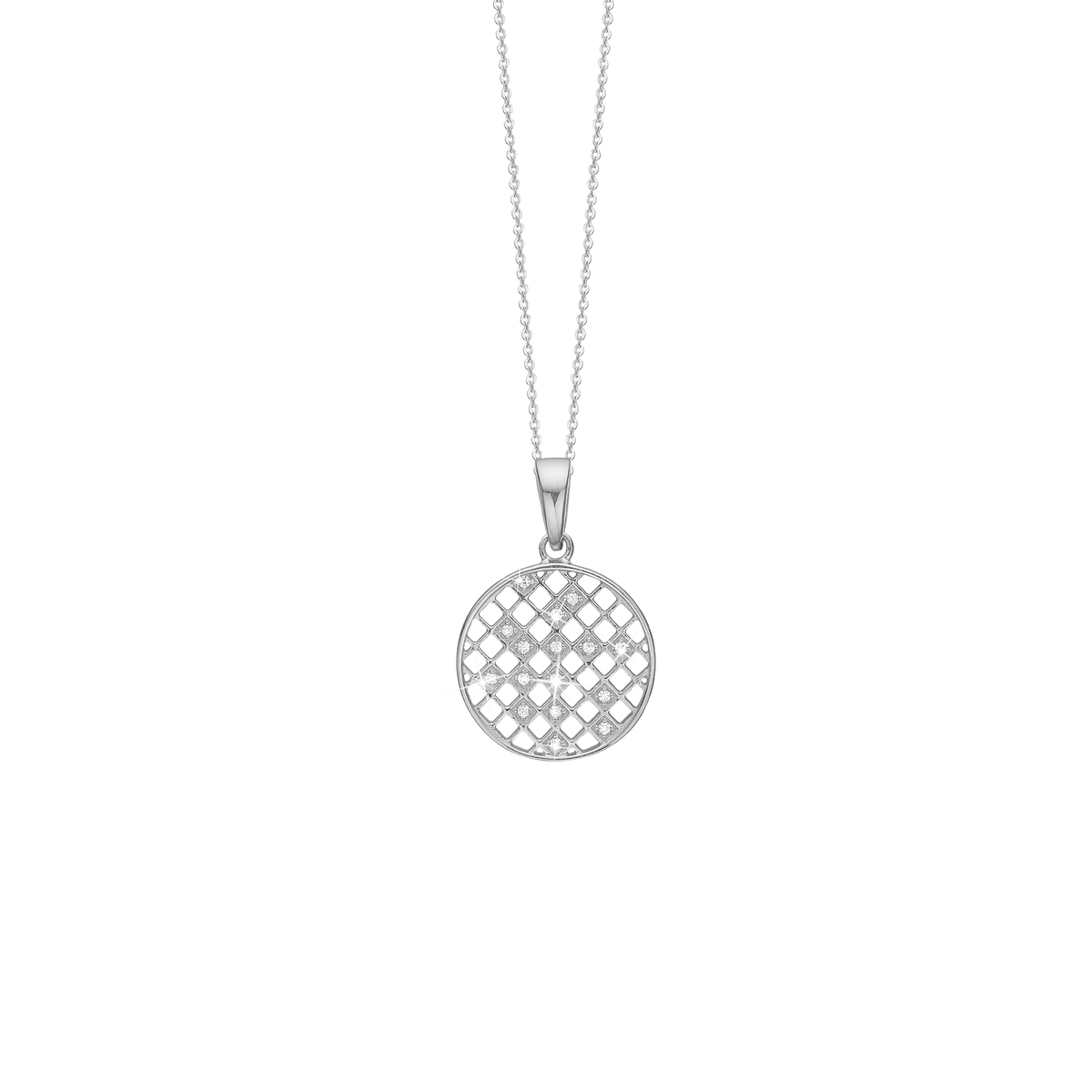 Halskæde, Harlekin, 16 cz, sølv