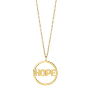 Halskæde HOPE med vedhæng forgyldt sølv - Urma.dk