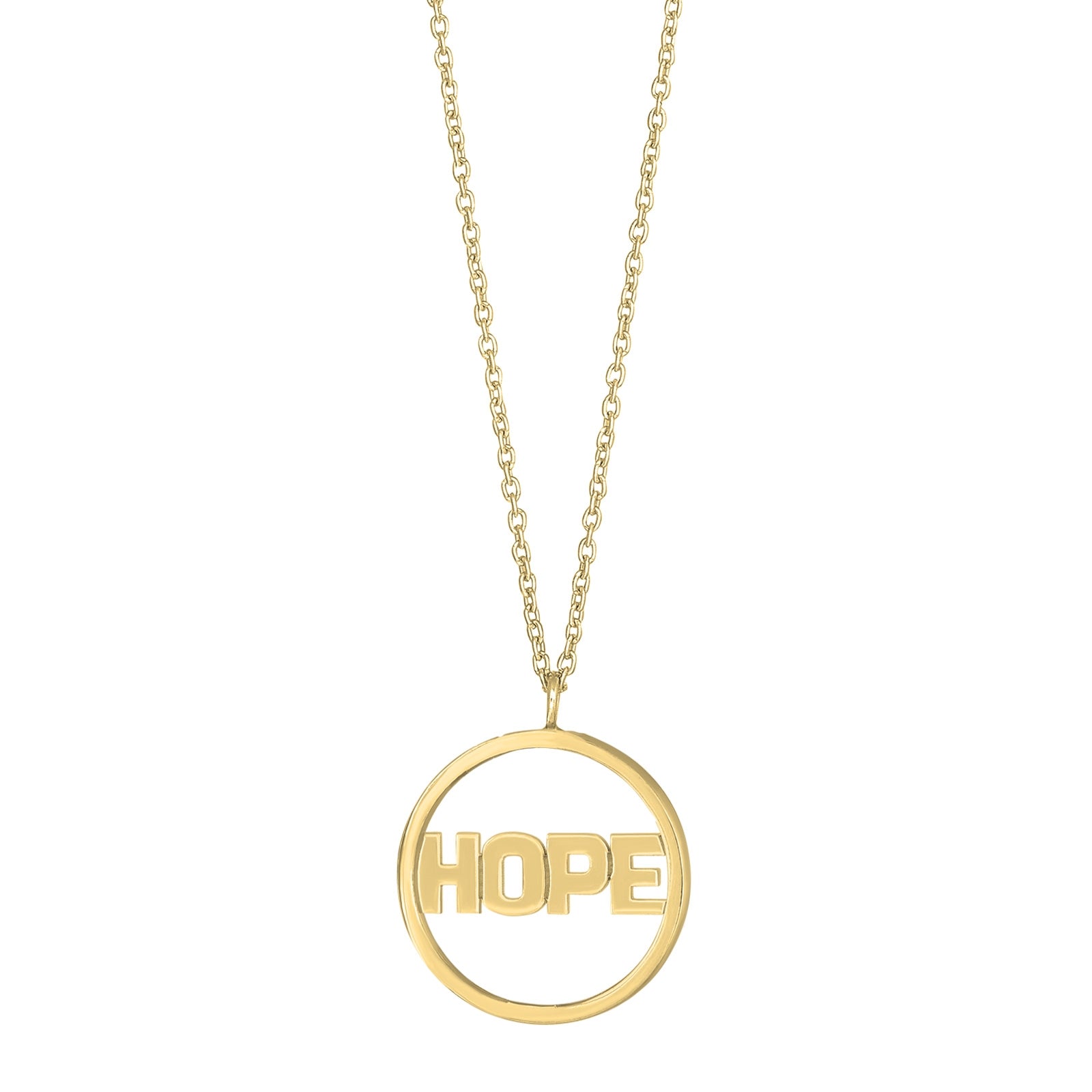 Halskæde HOPE med vedhæng forgyldt sølv - Urma.dk