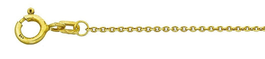 Halskæde i 14 karat guld, rund anker 1,10 mm - Urma.dk