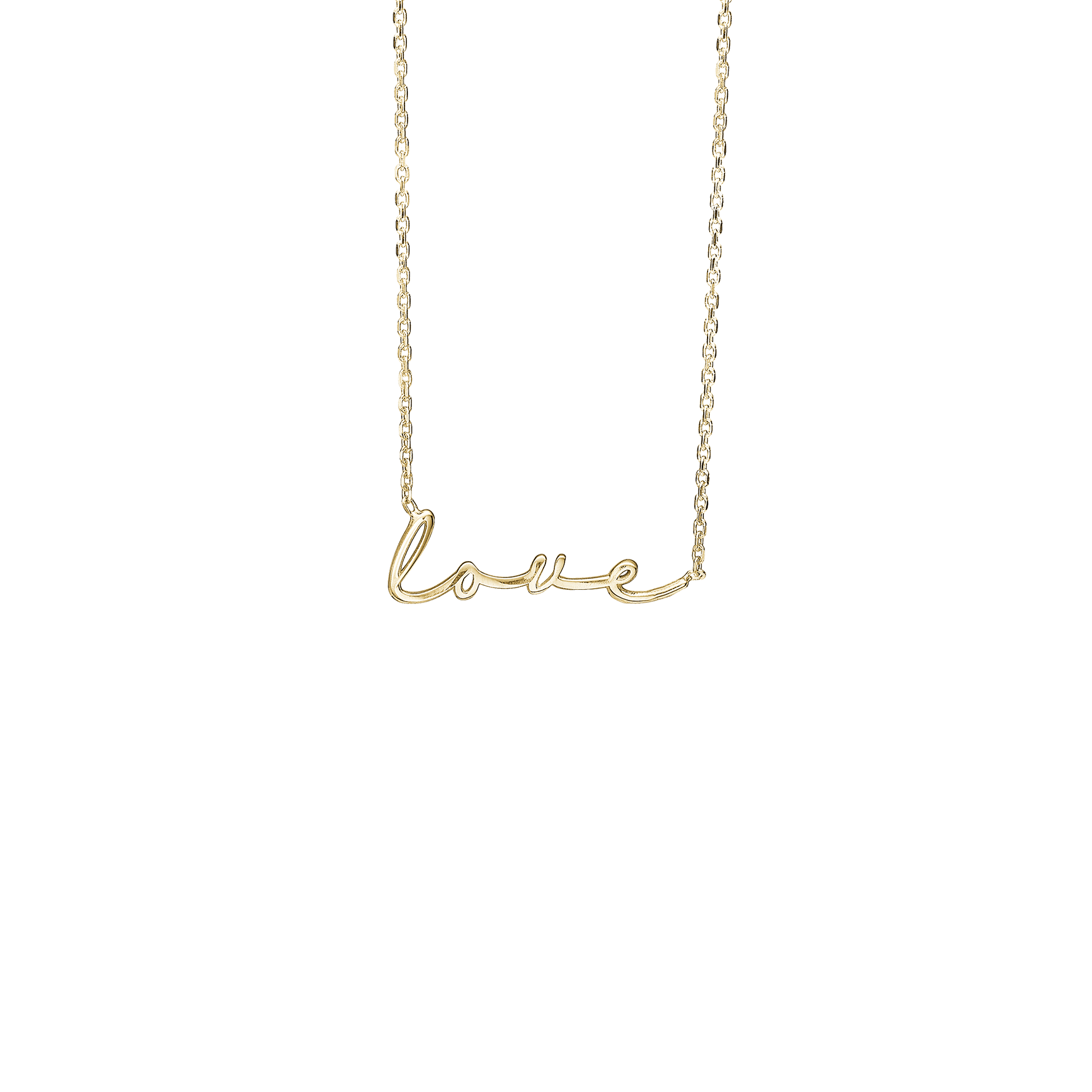 Halskæde, Love, forg, 45 cm