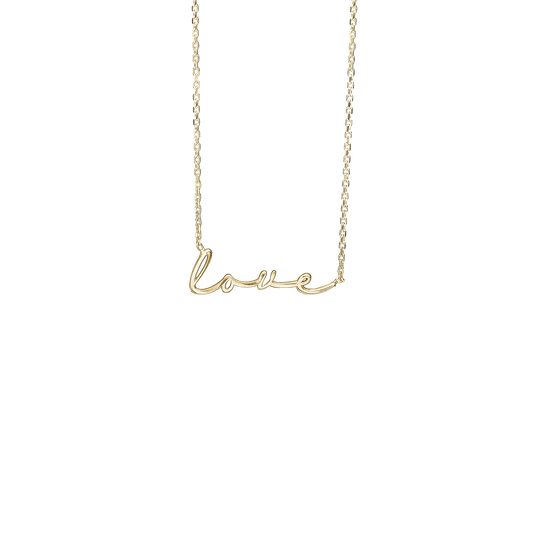 Halskæde, Love, forg, 45 cm