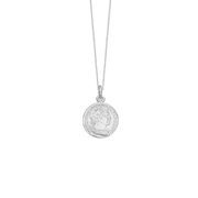 Halskæde, Lucky Coin, sølv, 45 cm