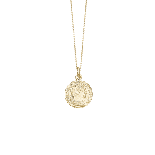 Halskæde, Lucky Coin, Sølv, 45cm - Urma.dk