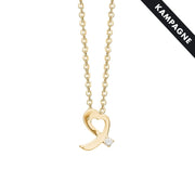 Halskæde med 8 karat hjerte vedhæng - Urma.dk