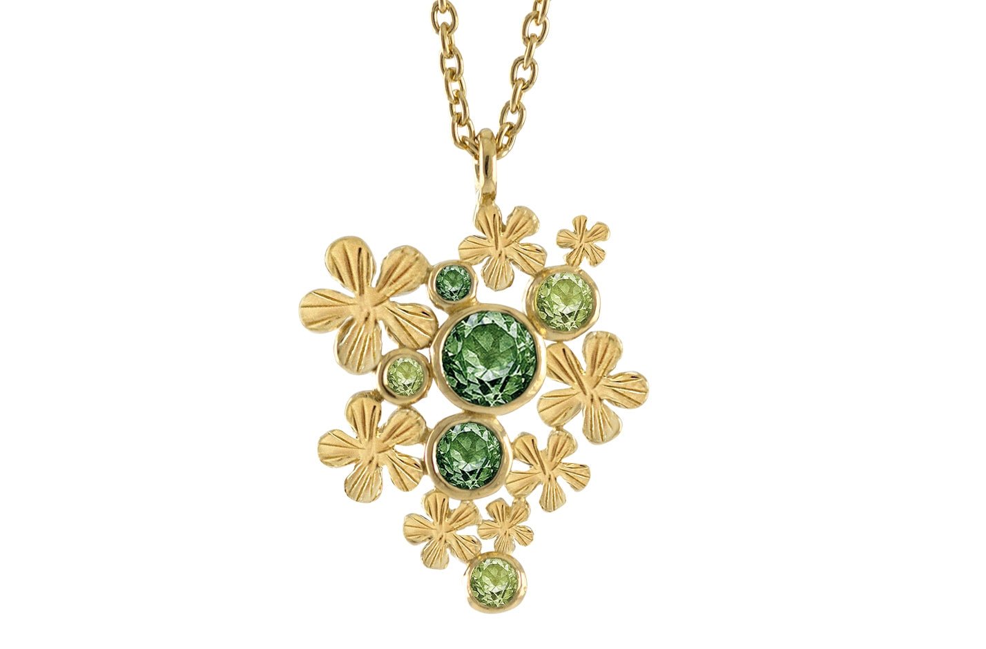 Halskæde med sølv forgyldt vedhæng - Primrose - Urma.dk