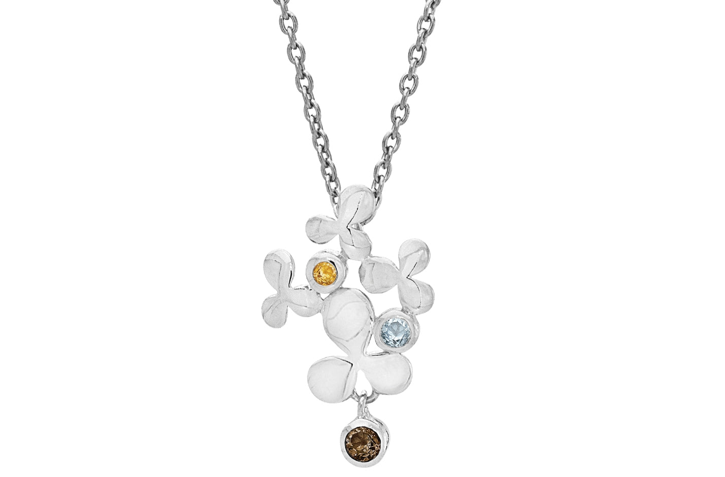 Halskæde med sølv vedhæng - Blomster - Urma.dk