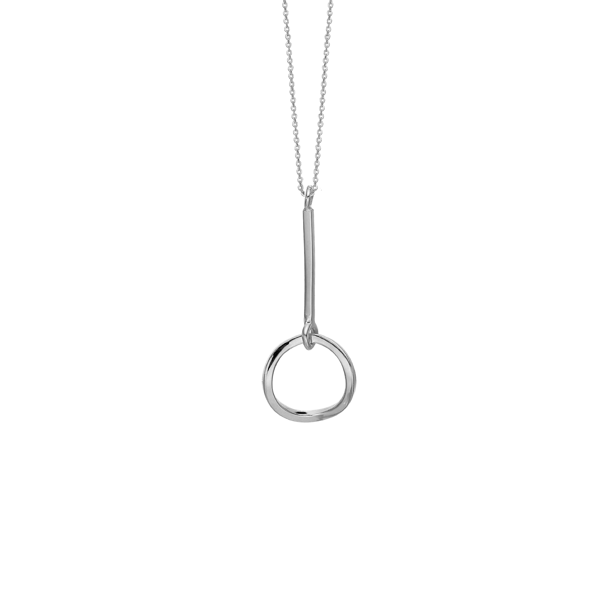 Halskæde oval, 42+3 cm, sølv
