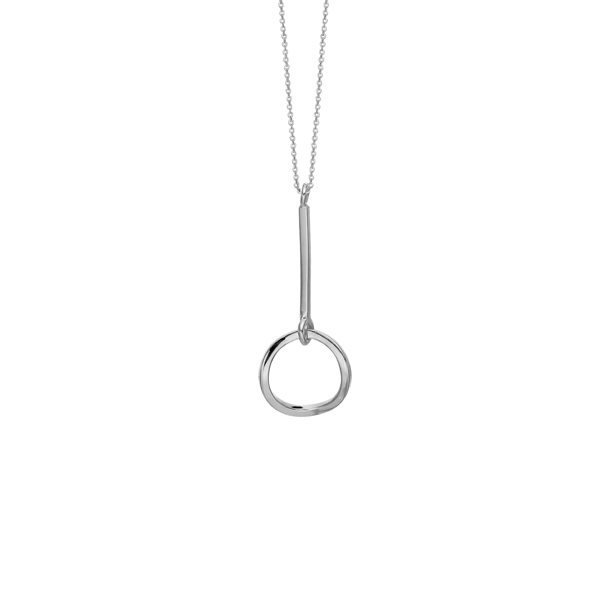 Halskæde oval, 42+3 cm, sølv