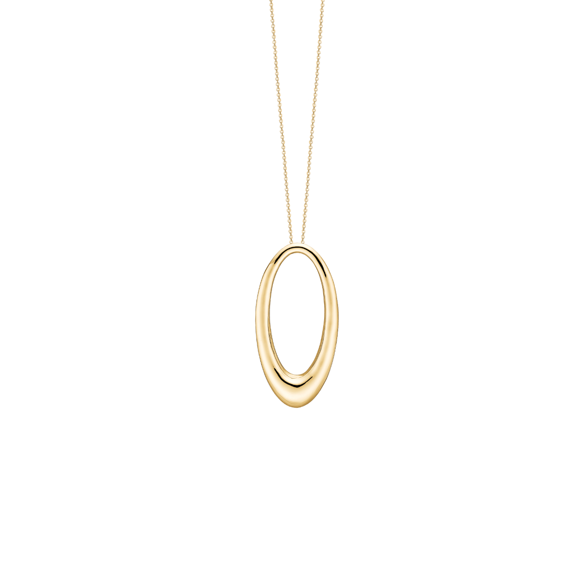 Halskæde, Oval dråbe, forg - Urma.dk