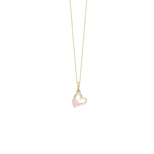 Halskæde, Pink Hearts, forg.