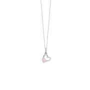 Halskæde, Pink Hearts, sølv