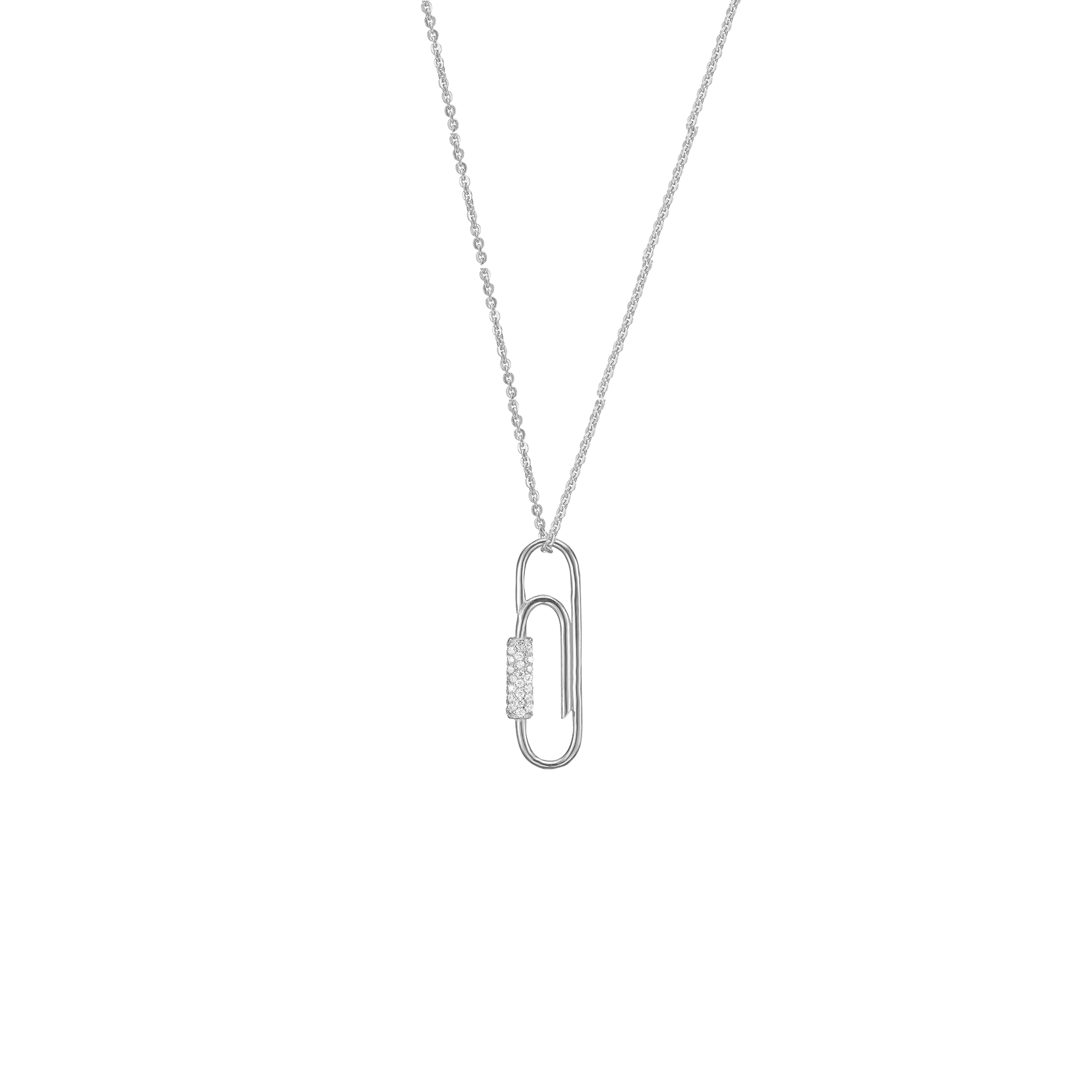 Halskæde sølv, Paper clip
