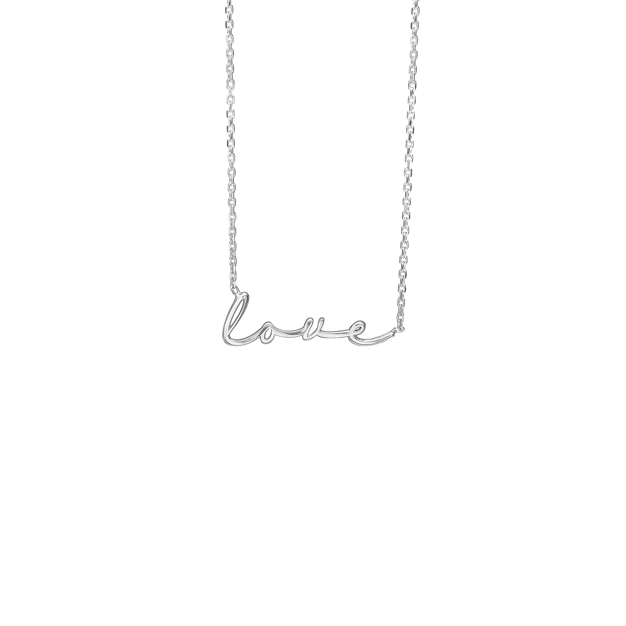 Halskæde, sølv, Love 45 cm - Urma.dk