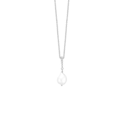 Halskæde, Sparkling Pearls, sølv 45cm