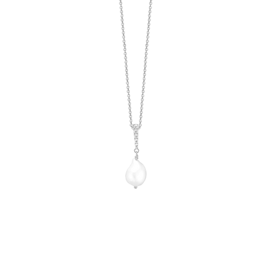 Halskæde, Sparkling Pearls, sølv 45cm