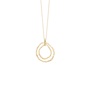 Halskæde, To Cirkler,forg sølv - Urma.dk