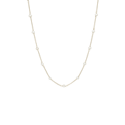 Halskæde,8kt, 4mm ferskv perler,Perlehav