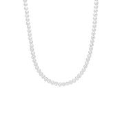 Halsklæde, ferskvandsperler, sølv 45 cm