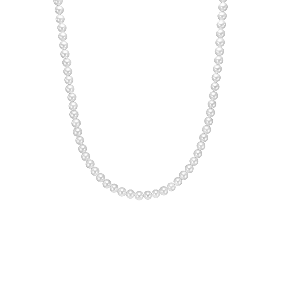Halsklæde, ferskvandsperler, sølv 45 cm