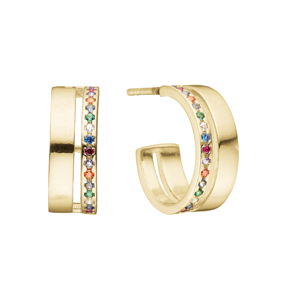 Halvcreol kulørte CZ 16mm, forg sølv - Urma.dk